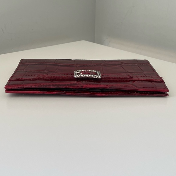 Brighton Red Croc Embossed Wallet - Picture 3 of 9